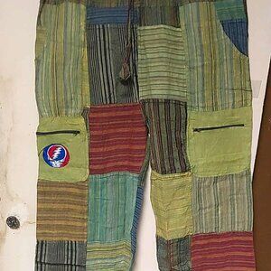 3X Grateful Dead SYF Lightweight Patchwork Cargo Unisex Pants NEW